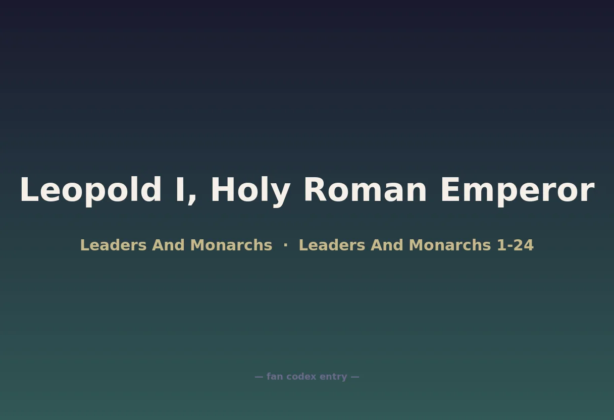 Leopold I, Holy Roman Emperor