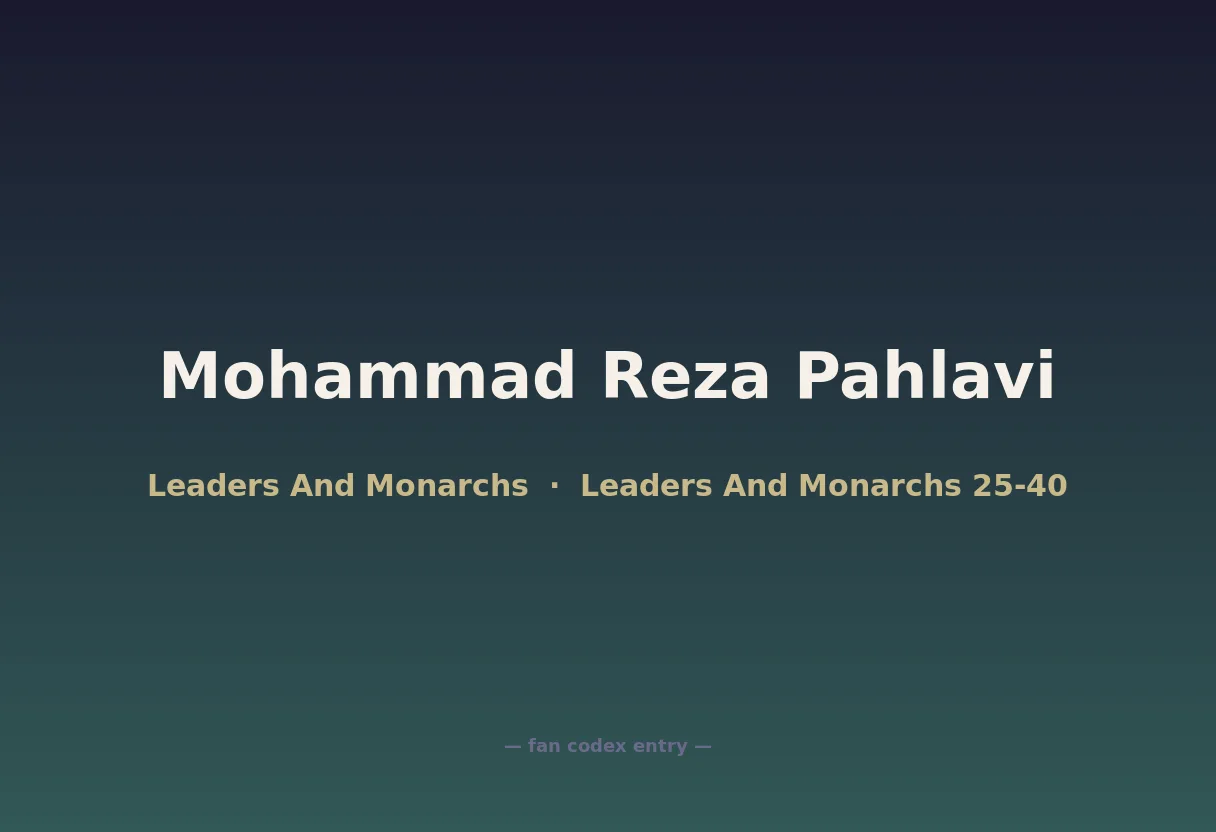 Mohammad Reza Pahlavi