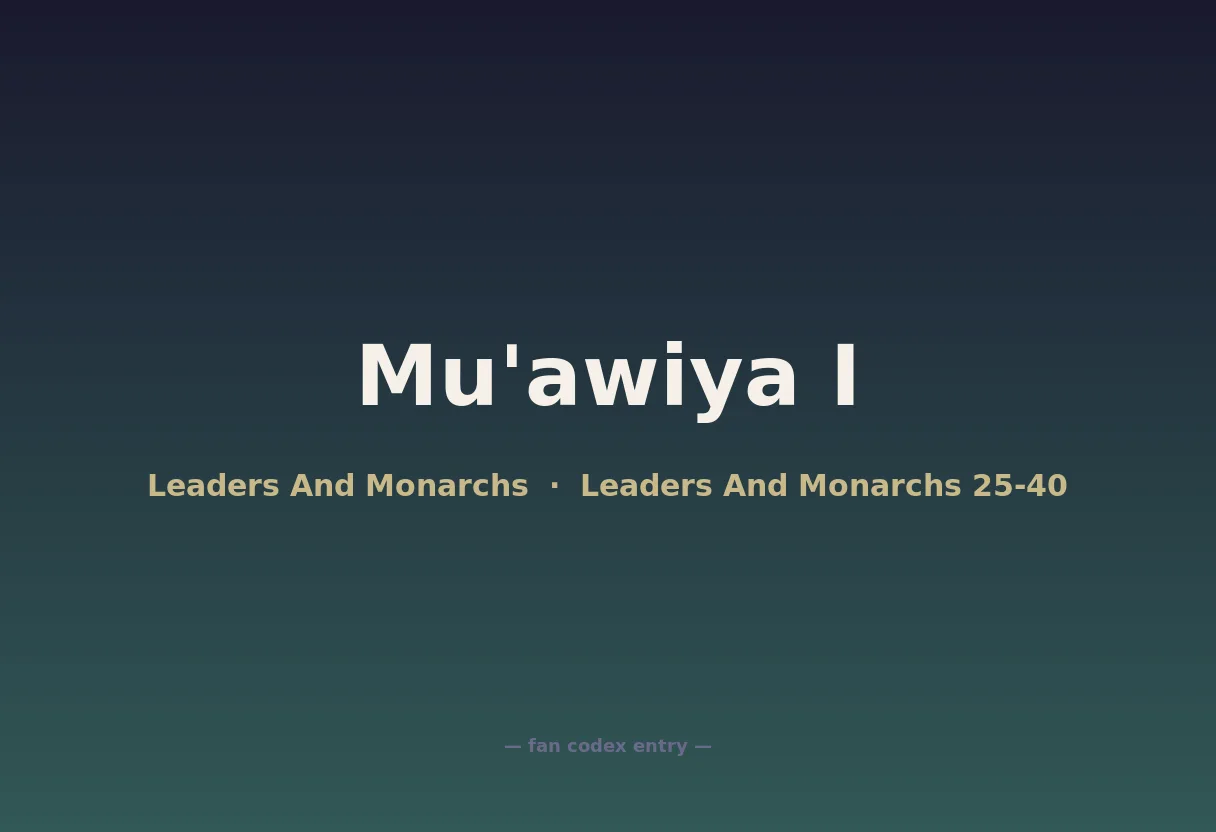 Mu'awiya I