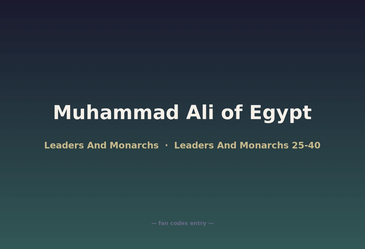 Muhammad Ali of Egypt