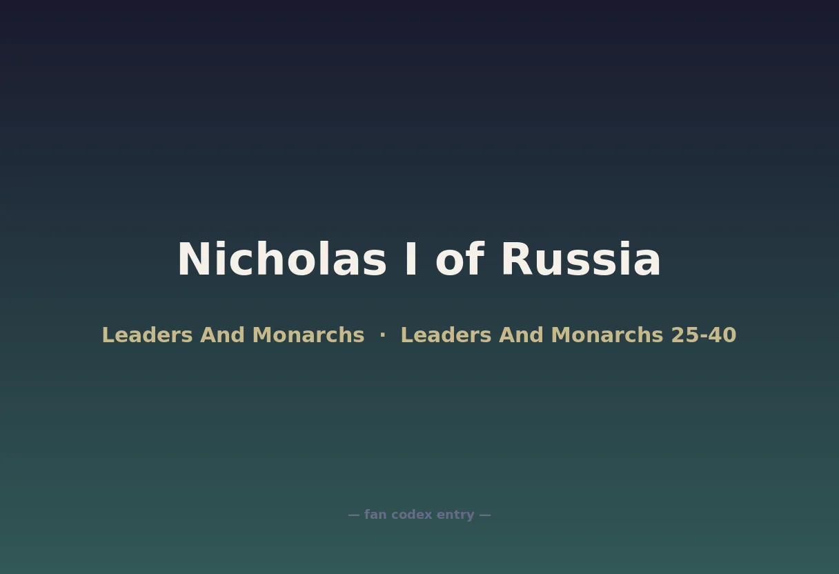 Nicholas I of Russia